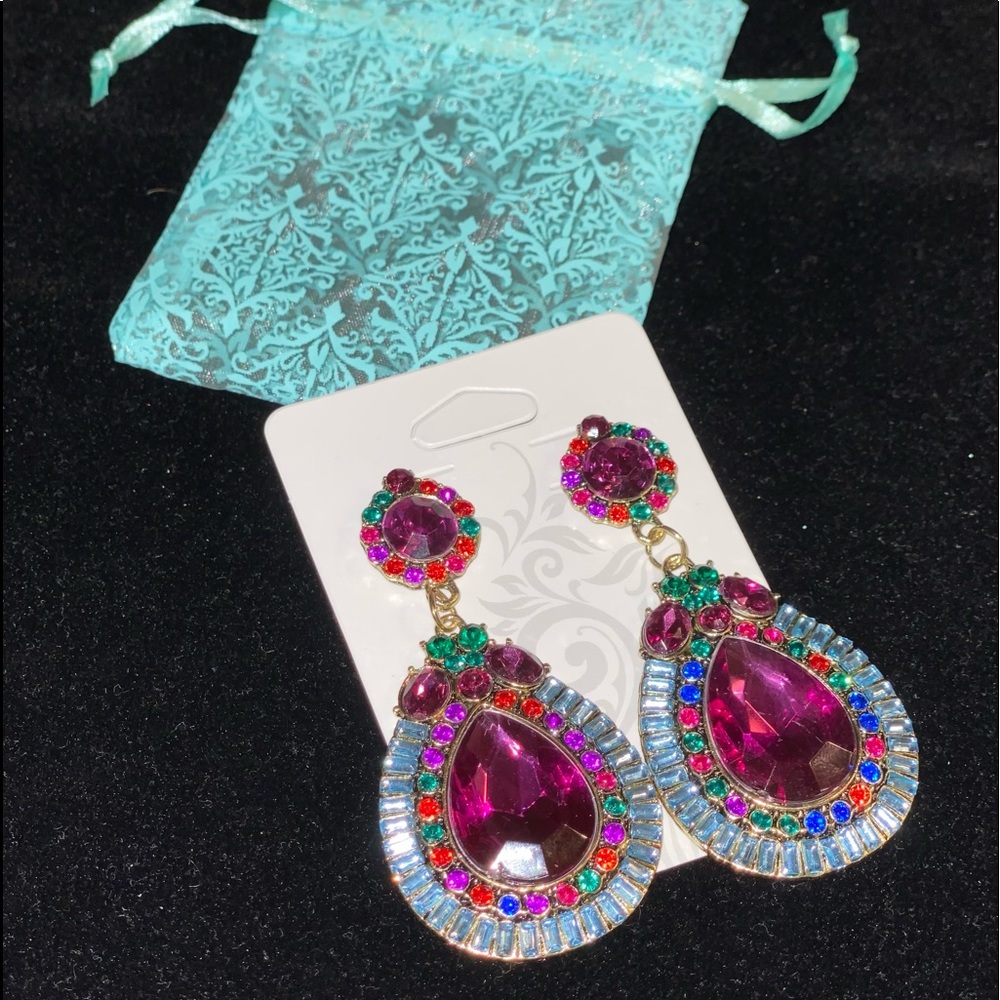 ❤️Beautiful Rhinestone Drop Earrings - Picture 4 of 4